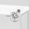 Fashion Geometric Plating Metal Artificial Gemstones Earrings Ear Studs