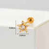 Fashion Geometric Plating Metal Artificial Gemstones Earrings Ear Studs