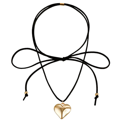 Simple Style Heart Shape Alloy Plating Women's Choker