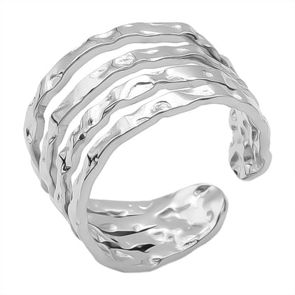 Simple Style Cool Style Geometric Stainless Steel Polishing Plating Open Rings