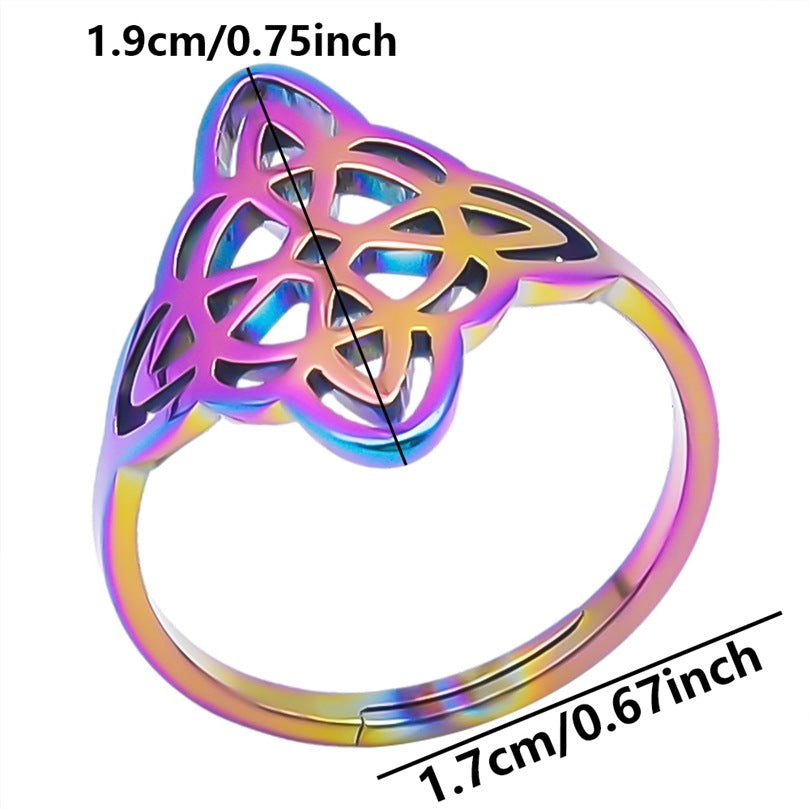 Simple Style Geometric Stainless Steel Plating Open Rings