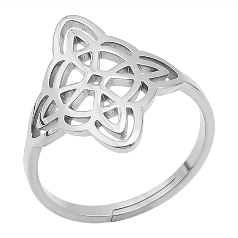 Simple Style Geometric Stainless Steel Plating Open Rings