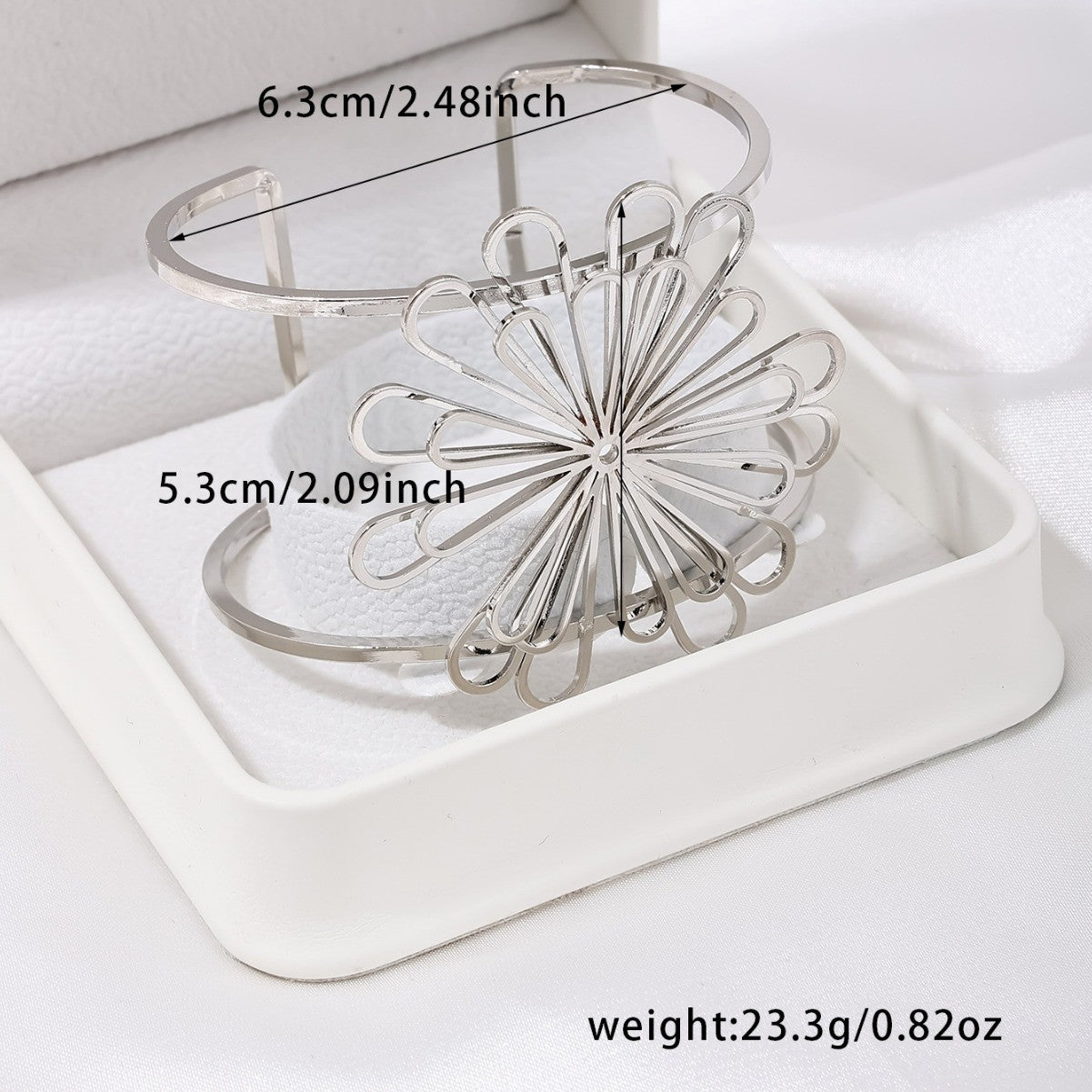 Elegant Exaggerated Flower Alloy Plating Women's Bangle