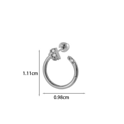 Gooddiy Wholesale Jewelry New Style Thin Rod Stainless Steel Screw Ball Stud Earrings