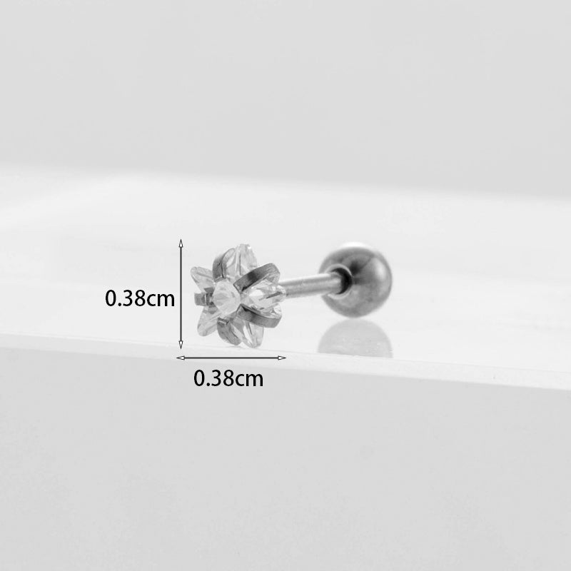 Gooddiy Wholesale Jewelry New Style Thin Rod Stainless Steel Screw Ball Stud Earrings