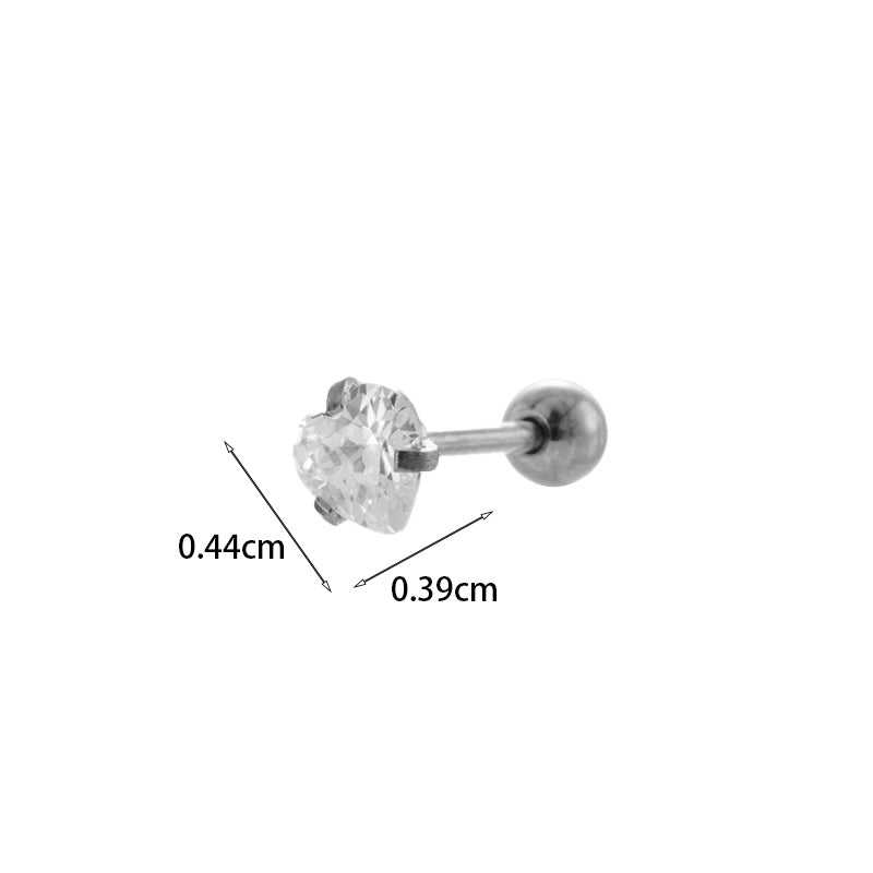 Gooddiy Wholesale Jewelry New Style Thin Rod Stainless Steel Screw Ball Stud Earrings