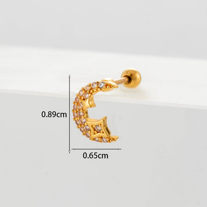 Gooddiy Wholesale Jewelry New Style Thin Rod Stainless Steel Screw Ball Stud Earrings