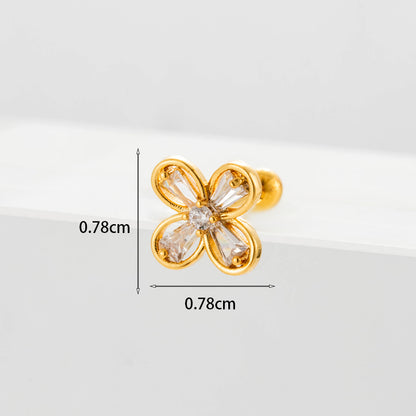 Gooddiy Wholesale Jewelry New Style Thin Rod Stainless Steel Screw Ball Stud Earrings