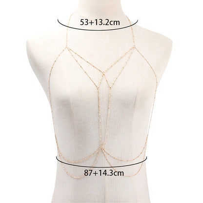 Sexy Geometric Alloy Plating Women's Body Chain