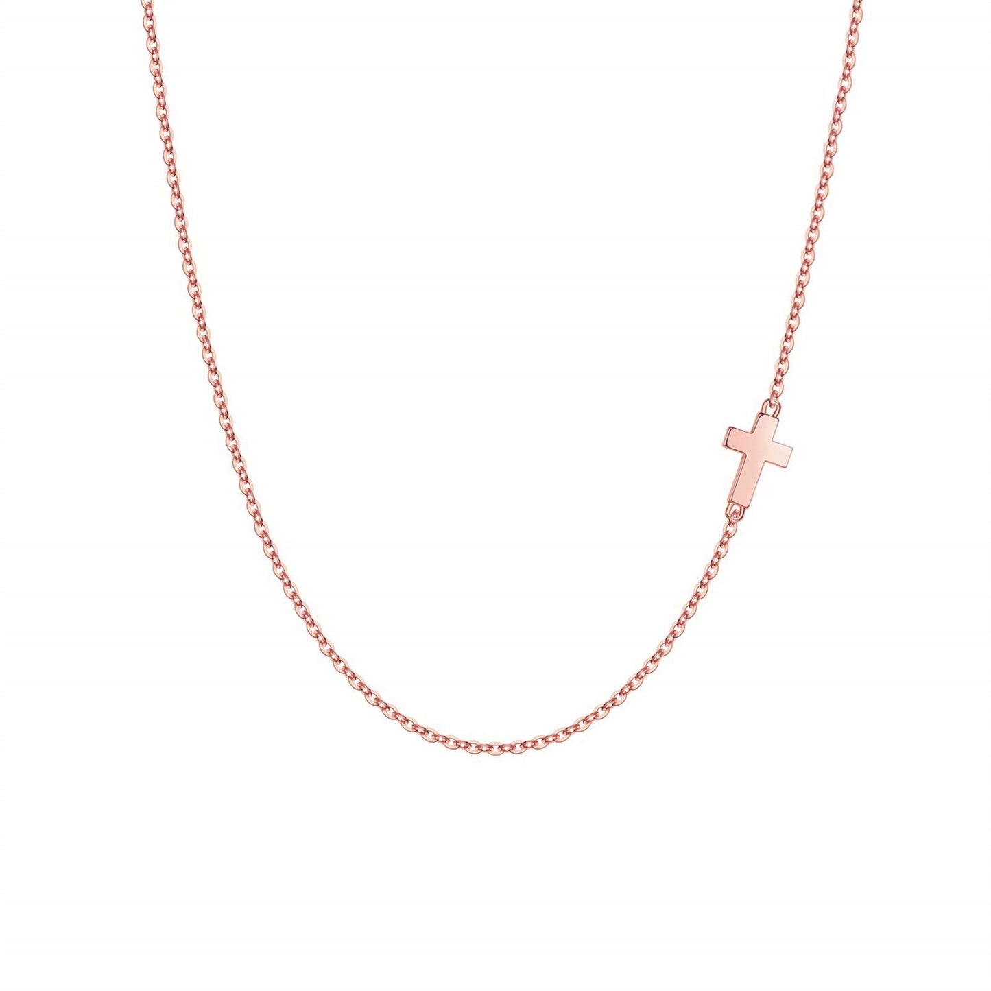 Basic Cross Stainless Steel Copper Plating 14k Gold Plated Necklace