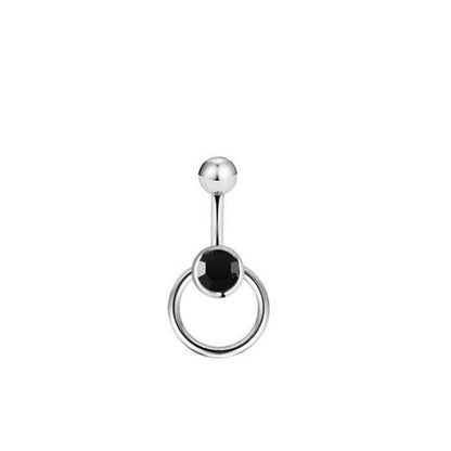 Simple Style Round Stainless Steel Zircon Belly Ring In Bulk