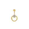 Simple Style Round Stainless Steel Zircon Belly Ring In Bulk