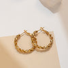 1 Pair Simple Style Round Titanium Steel Earrings