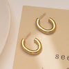 1 Pair Simple Style Round Titanium Steel Earrings