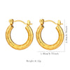 1 Pair Vintage Style U Shape Geometric Heart Shape Plating Stainless Steel Hoop Earrings