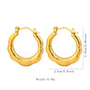 1 Pair Vintage Style U Shape Geometric Heart Shape Plating Stainless Steel Hoop Earrings