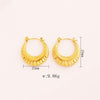 1 Pair Vintage Style U Shape Geometric Heart Shape Plating Stainless Steel Hoop Earrings