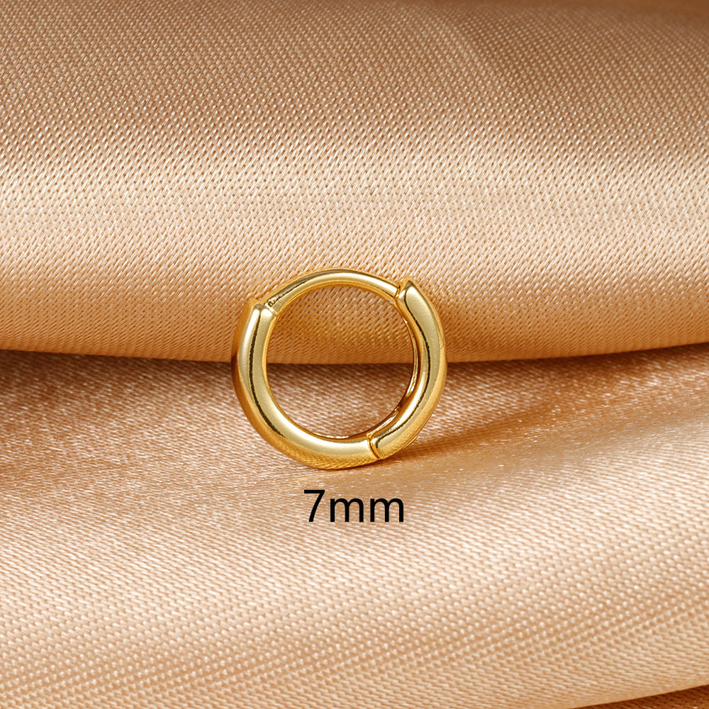 1 Piece Simple Style Circle Plating Copper Earrings