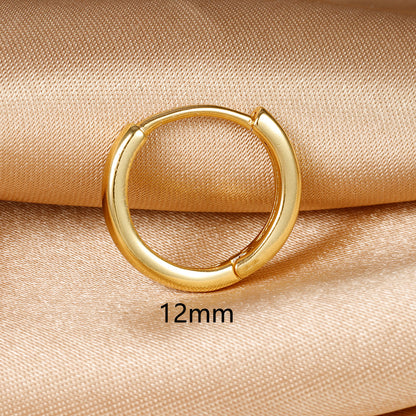 1 Piece Simple Style Circle Plating Copper Earrings