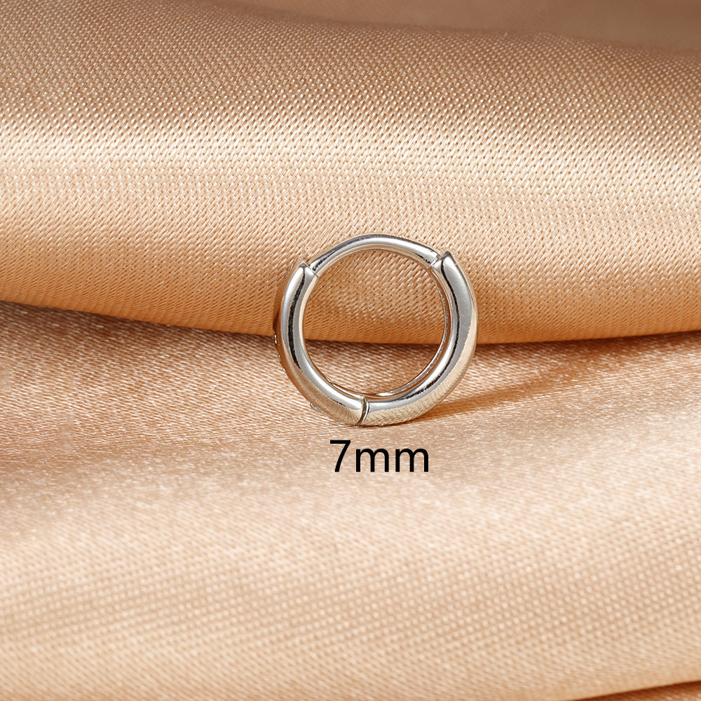 1 Piece Simple Style Circle Plating Copper Earrings