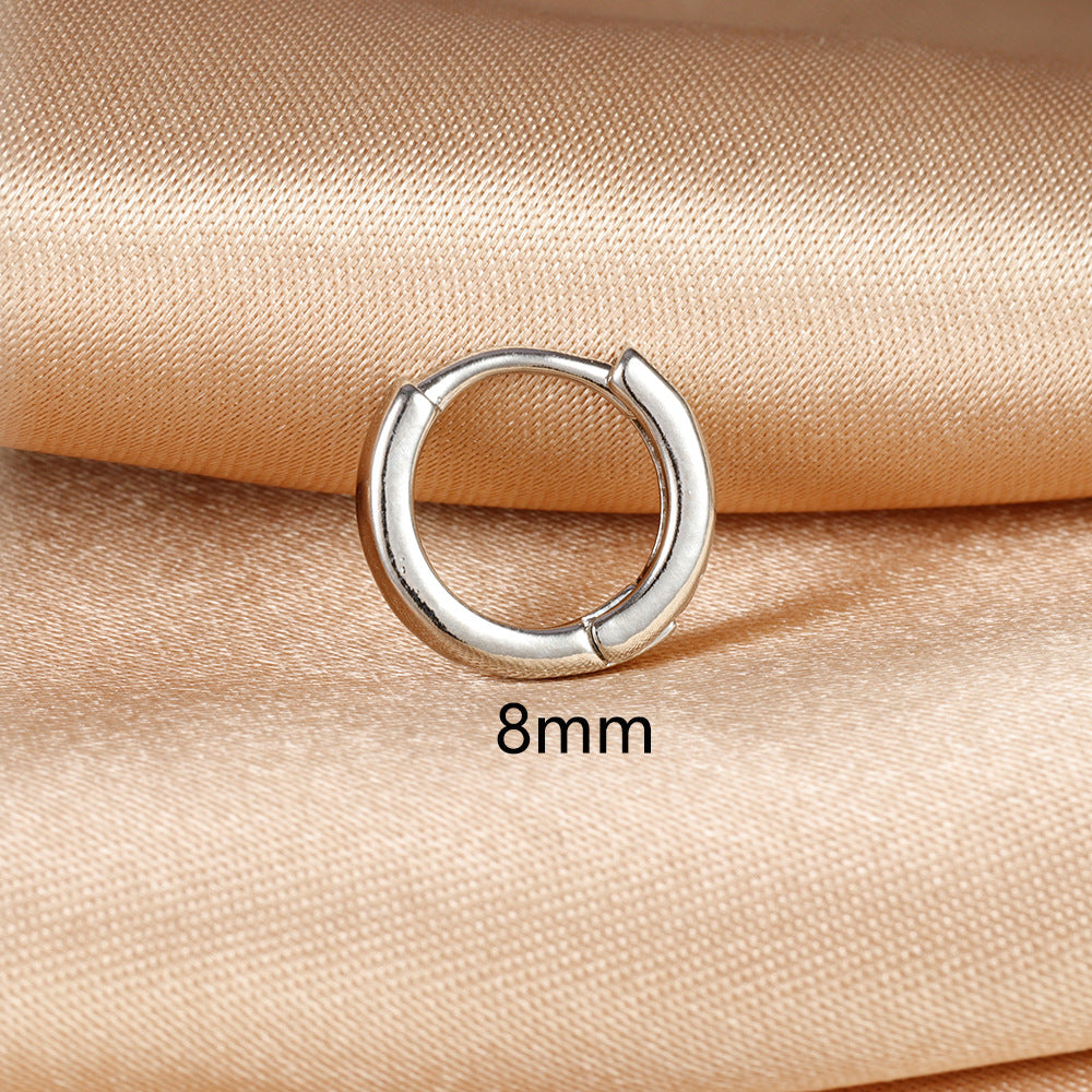 1 Piece Simple Style Circle Plating Copper Earrings