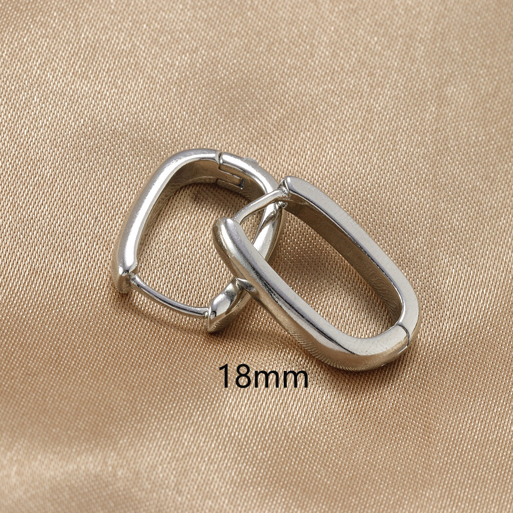 1 Pair Ig Style Simple Style U Shape Plating Copper Earrings