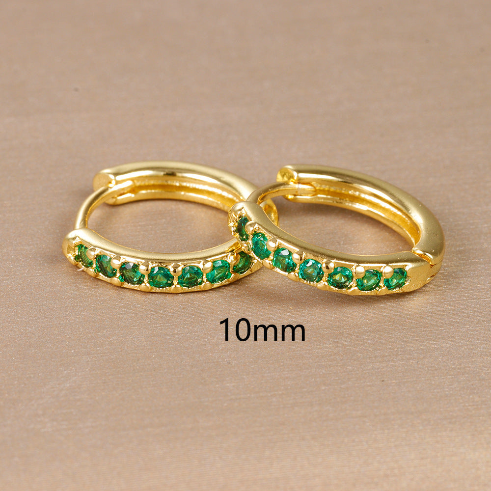 1 Pair Ig Style Simple Style Geometric Plating Inlay Copper Zircon Earrings