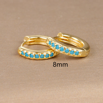 1 Pair Ig Style Simple Style Round Plating Inlay Copper Zircon Earrings