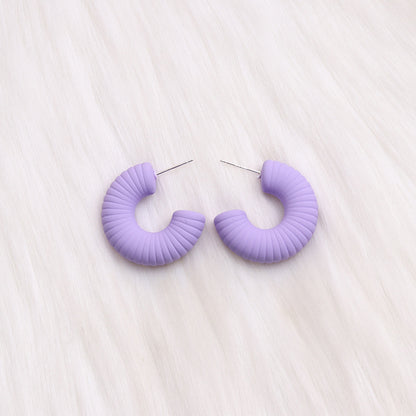 1 Pair Streetwear C Shape Spray Paint Arylic Ear Studs