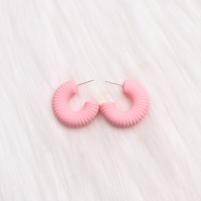 1 Pair Streetwear C Shape Spray Paint Arylic Ear Studs