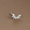 1 Piece Simple Style Shiny Moon Heart Shape Flower Plating Inlay Stainless Steel Zircon Ear Studs