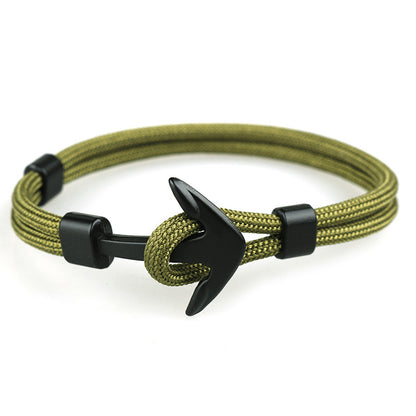 Casual Retro Anchor Alloy Rope Plating Men'S Bracelets