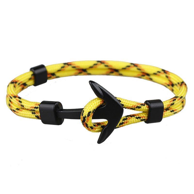 Casual Retro Anchor Alloy Rope Plating Men'S Bracelets