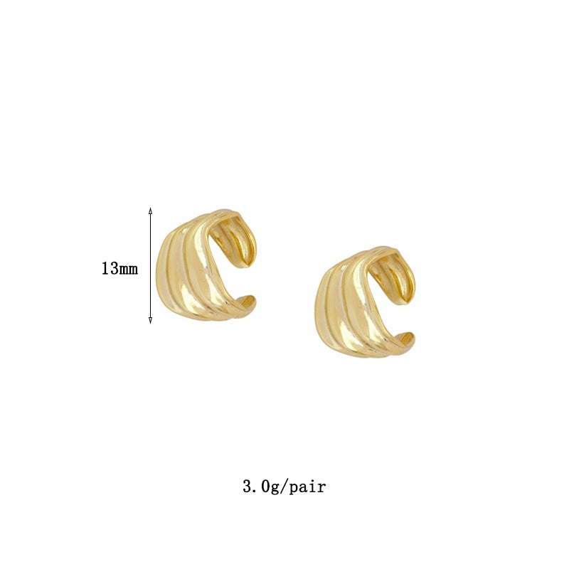 1 Pair Ig Style Simple Style Geometric Plating Inlay Copper Zircon 18k Gold Plated Earrings