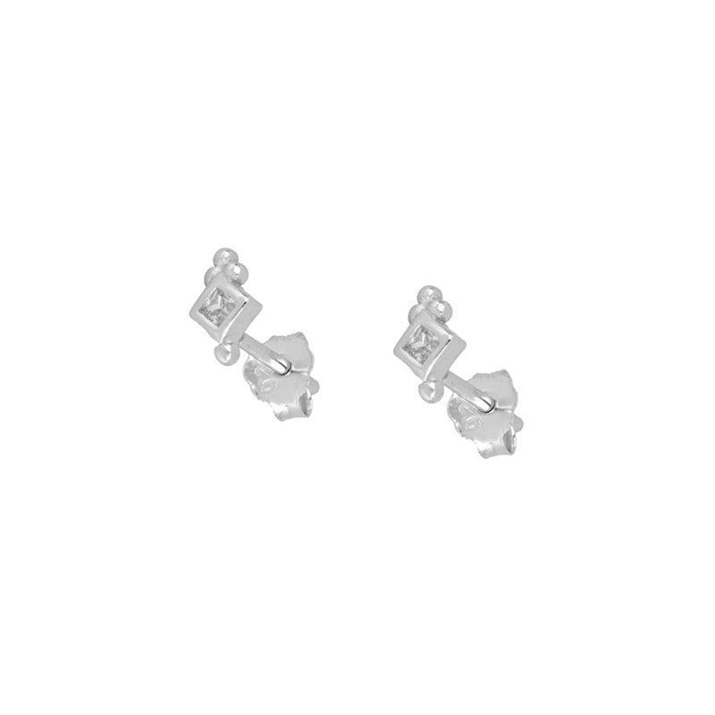 1 Pair Ig Style Simple Style Geometric Plating Inlay Copper Zircon 18k Gold Plated Earrings