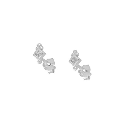 1 Pair Ig Style Simple Style Geometric Plating Inlay Copper Zircon 18k Gold Plated Earrings