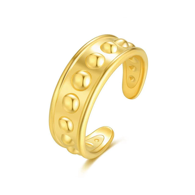 Simple Style Geometric Stainless Steel Plating Gold Plated Open Rings