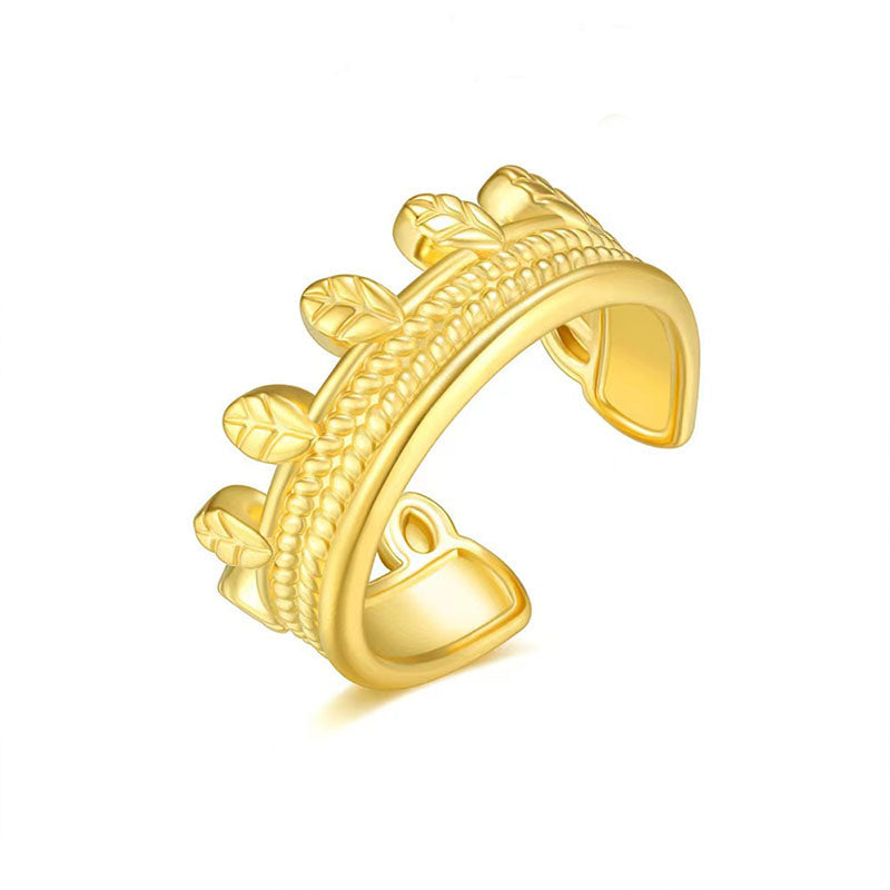 Simple Style Geometric Stainless Steel Plating Gold Plated Open Rings