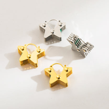 1 Pair Modern Style Simple Style Star Copper Ear Studs