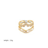 Sweet Crown Copper Plating Zircon 18k Gold Plated Rings