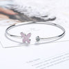 Ig Style Heart Shape Dragonfly Butterfly Copper Rhinestones Bangle