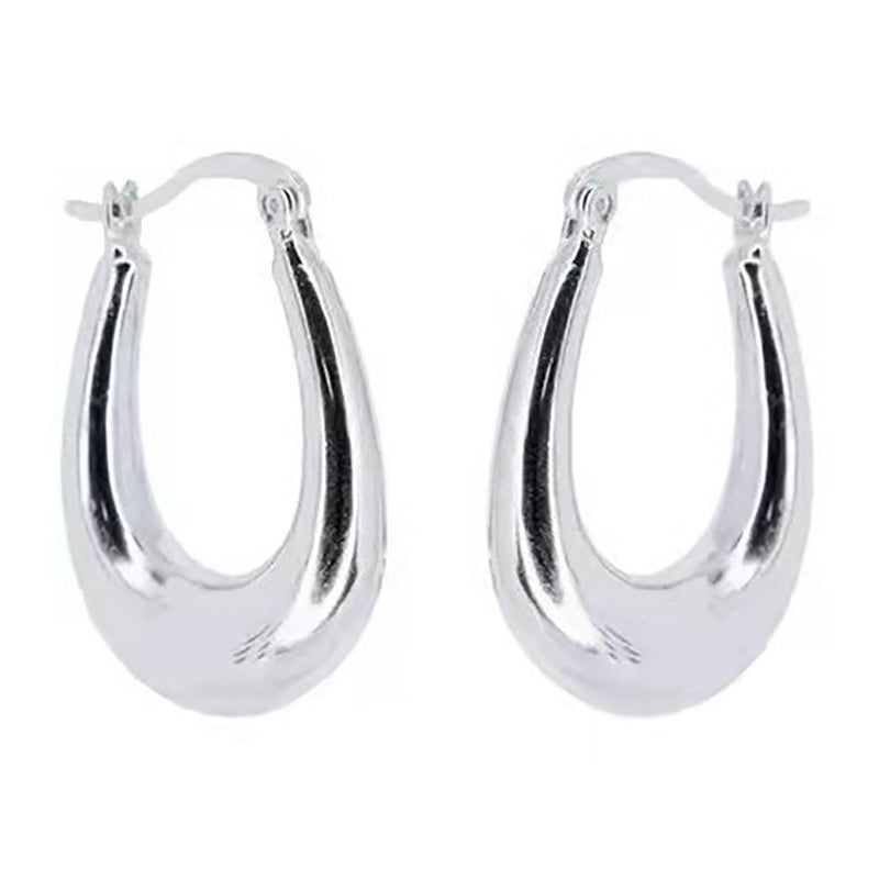 1 Pair Casual Classic Style U Shape Plating Stainless Steel Hoop Earrings