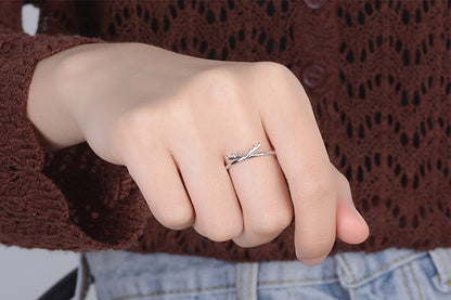 Simple Style Antlers Copper Plating Adjustable Ring