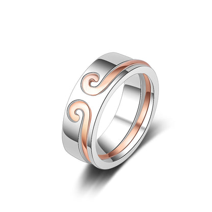 Simple Style Hoop Spell Copper Plating Adjustable Ring