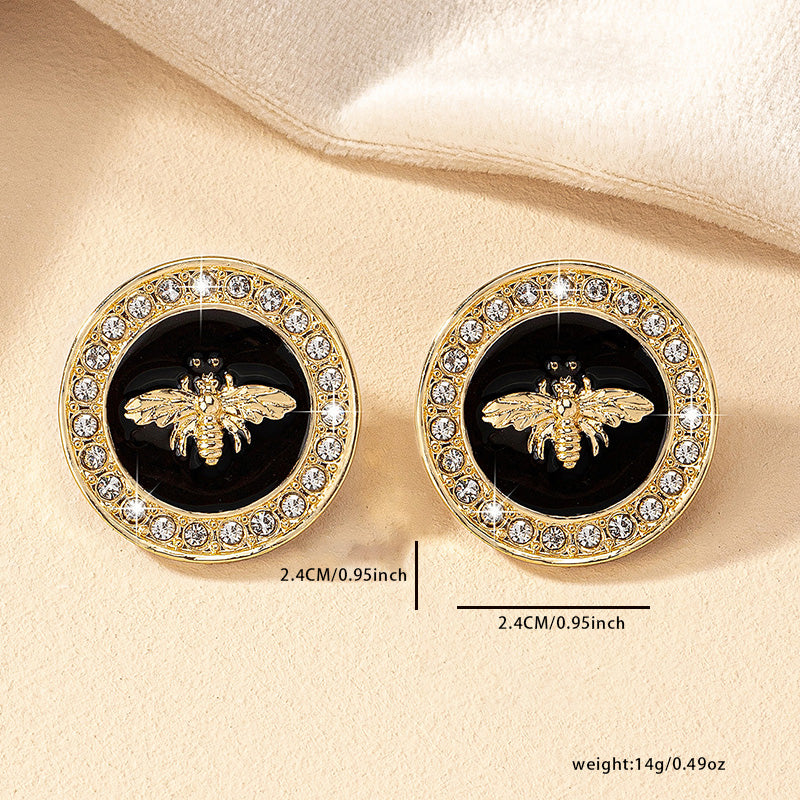 1 Pair Simple Style Classic Style Lion Bee Alloy Ear Studs