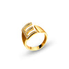 Casual Simple Style Letter Copper Plating Inlay Zircon Adjustable Ring