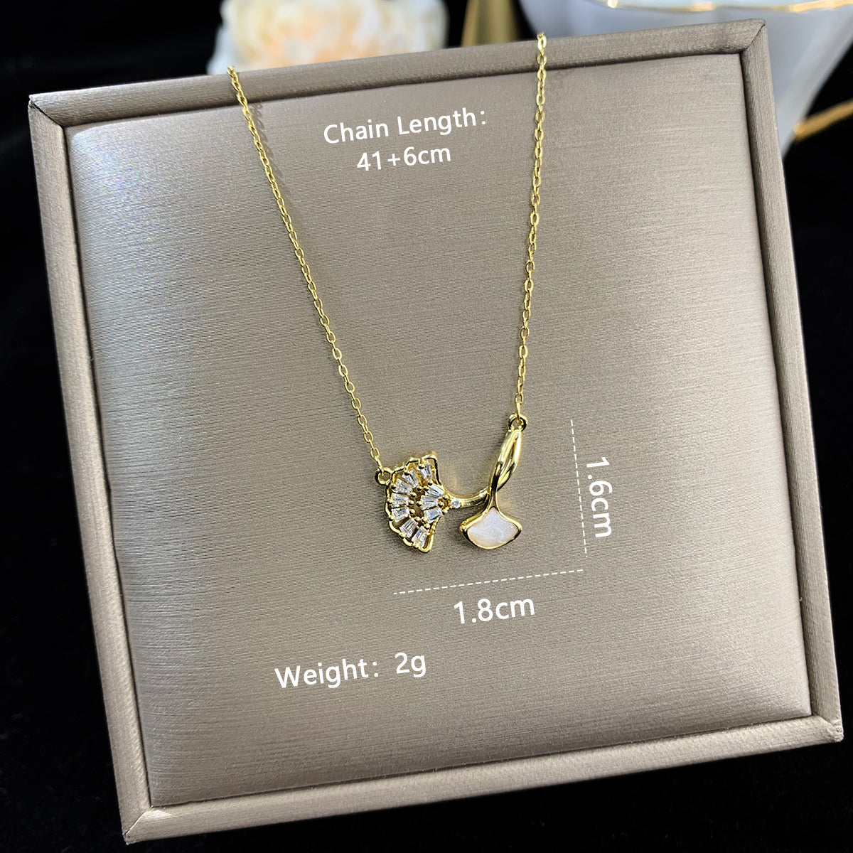 Elegant Letter Moon Stainless Steel Copper Plating Inlay Zircon 14k Gold Plated 18k Gold Plated Silver Plated Pendant Necklace