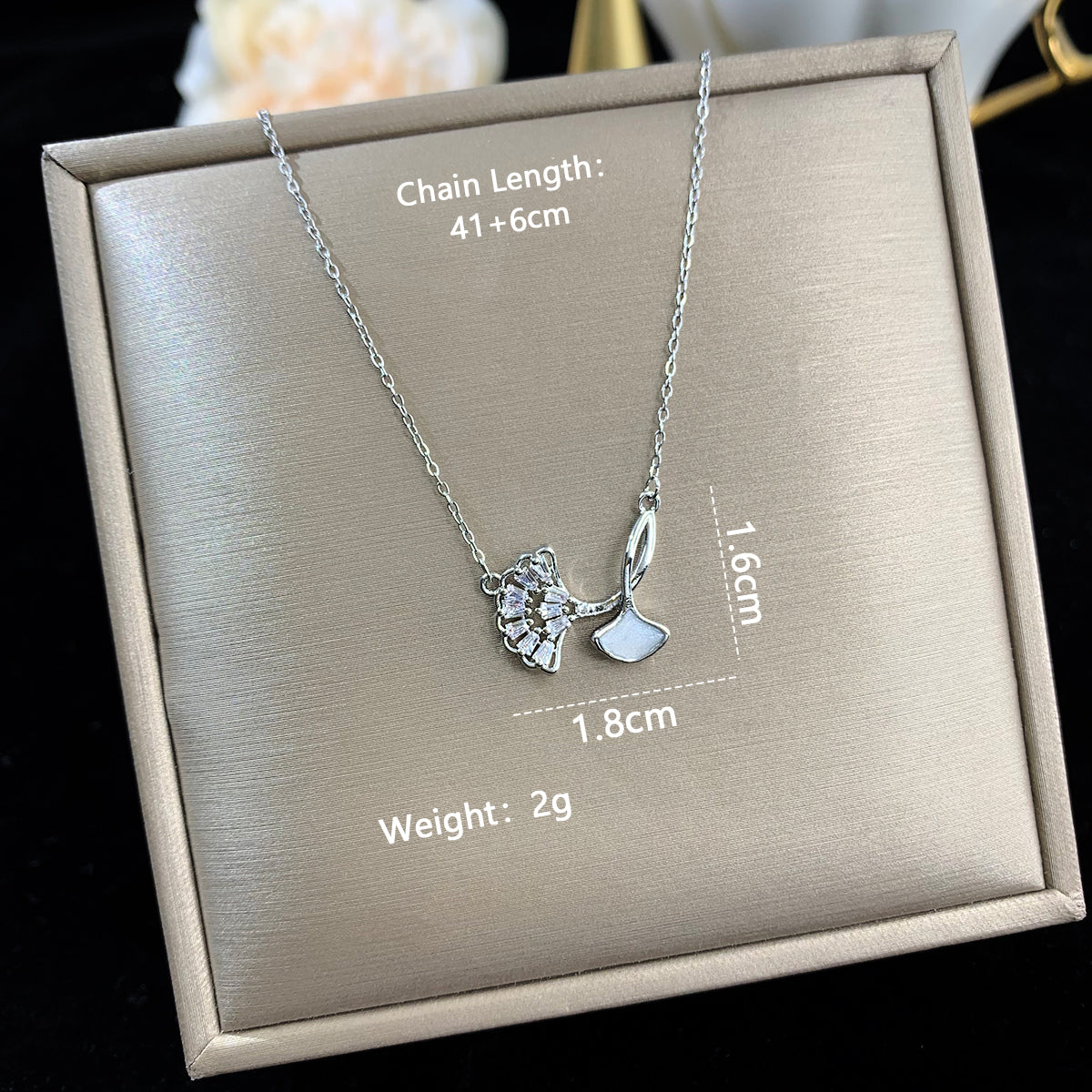 Elegant Letter Moon Stainless Steel Copper Plating Inlay Zircon 14k Gold Plated 18k Gold Plated Silver Plated Pendant Necklace