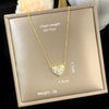 Elegant Letter Moon Stainless Steel Copper Plating Inlay Zircon 14k Gold Plated 18k Gold Plated Silver Plated Pendant Necklace