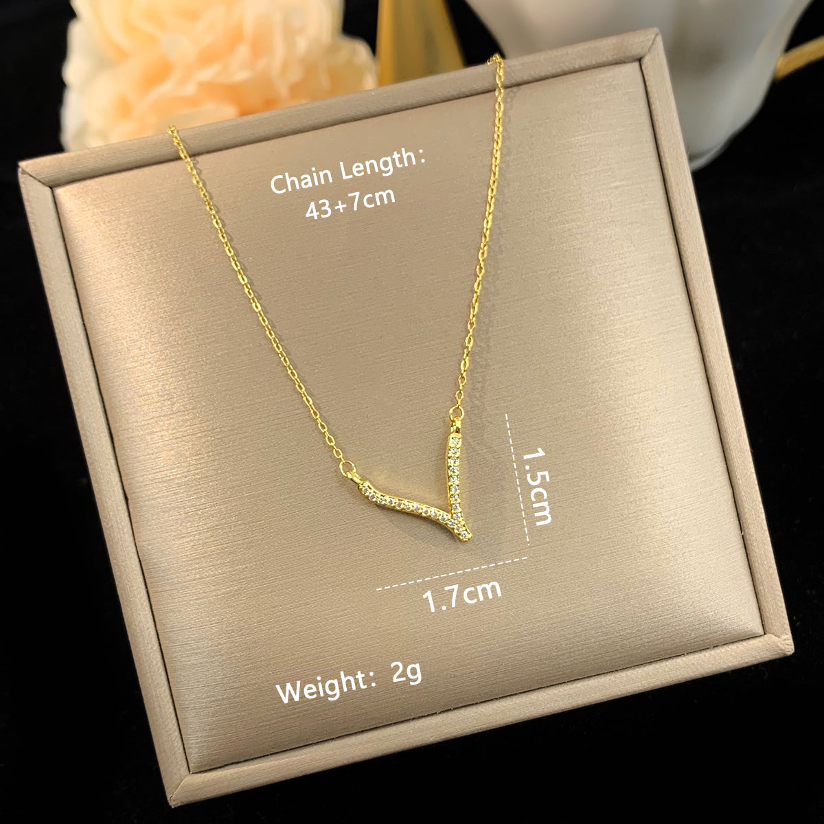 Elegant Letter Moon Stainless Steel Copper Plating Inlay Zircon 14k Gold Plated 18k Gold Plated Silver Plated Pendant Necklace